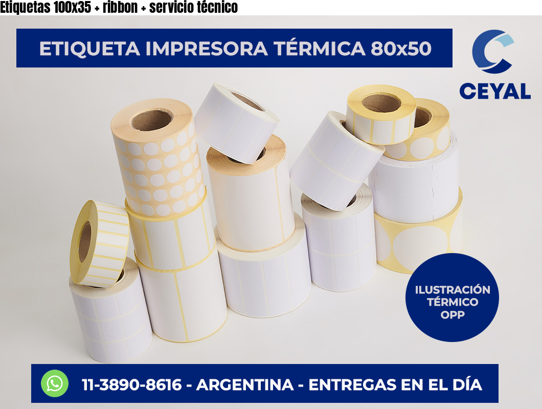 Etiquetas 100×35   ribbon   servicio técnico