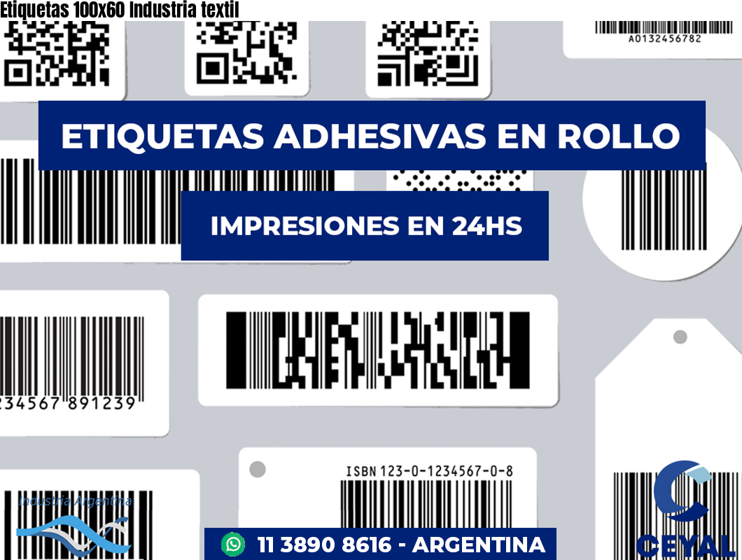 Etiquetas 100x60 Industria textil