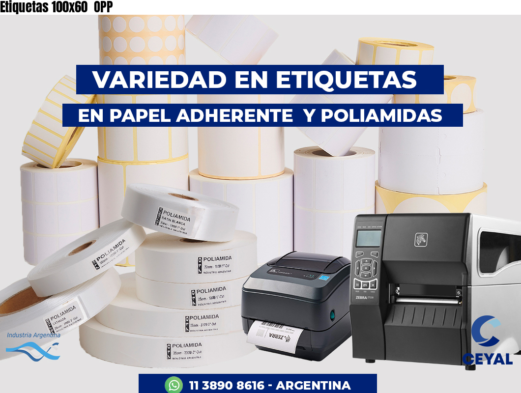 Etiquetas 100x60 OPP