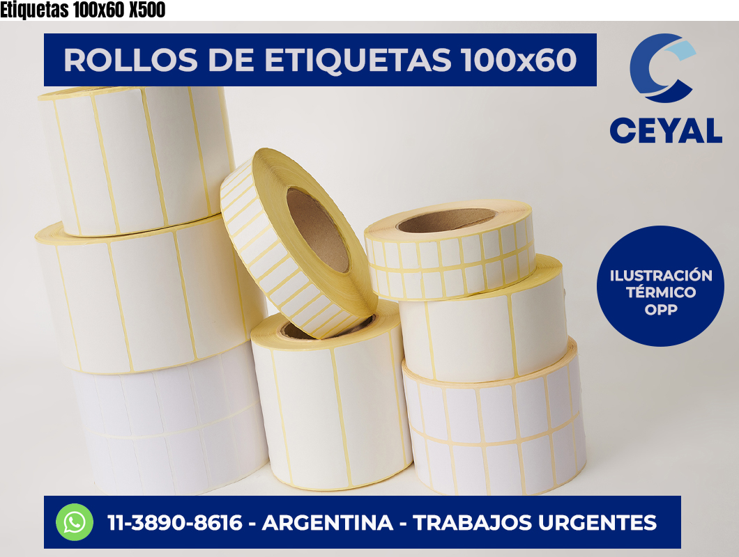 Etiquetas 100×60 X500