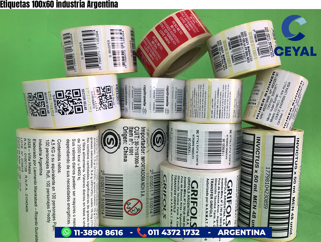Etiquetas 100x60 industria Argentina