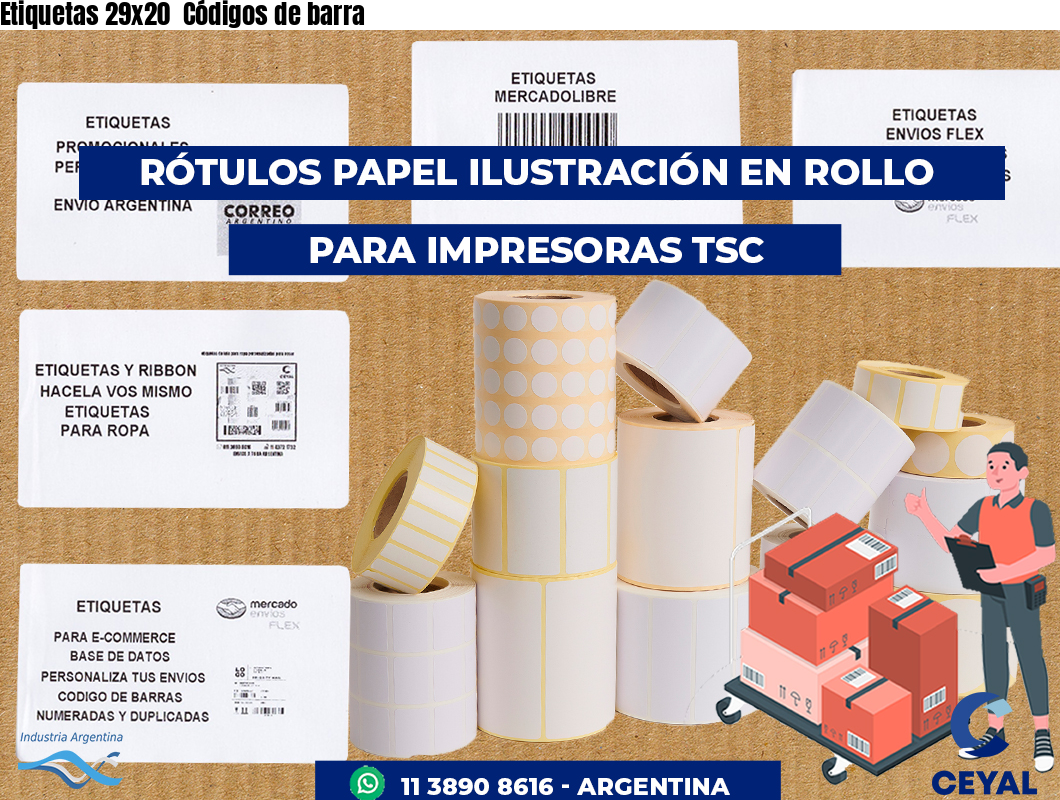 Etiquetas 29x20 Códigos de barra