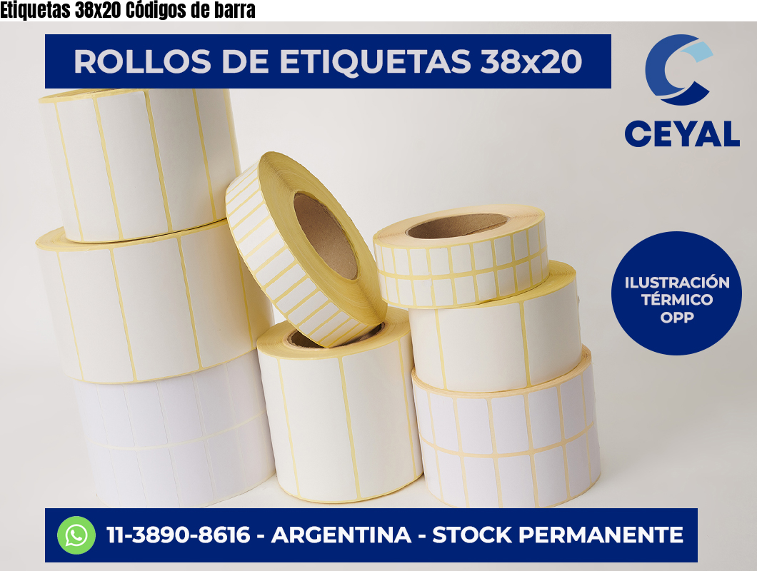 Etiquetas 38×20 Códigos de barra