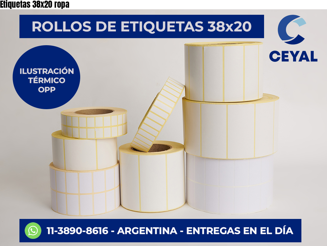 Etiquetas 38×20 ropa