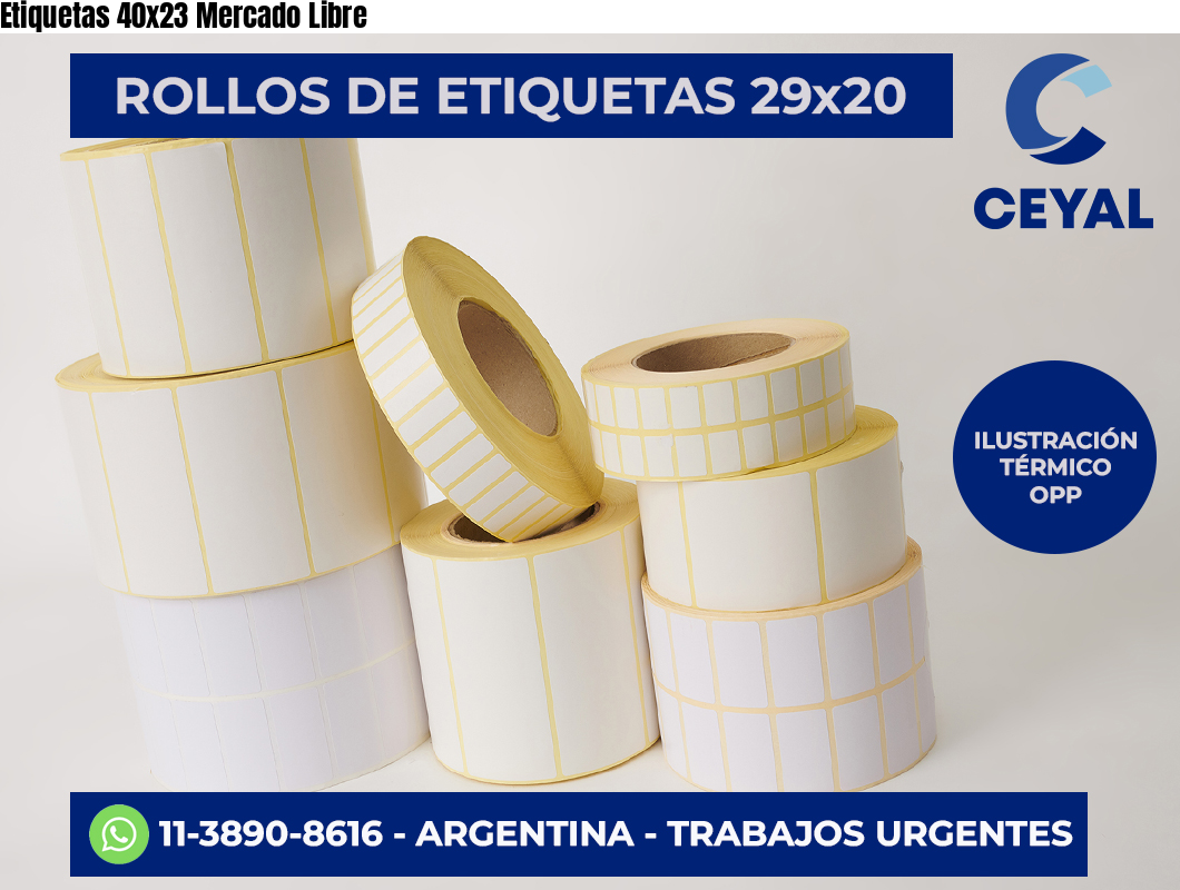 Etiquetas 40×23 Mercado Libre