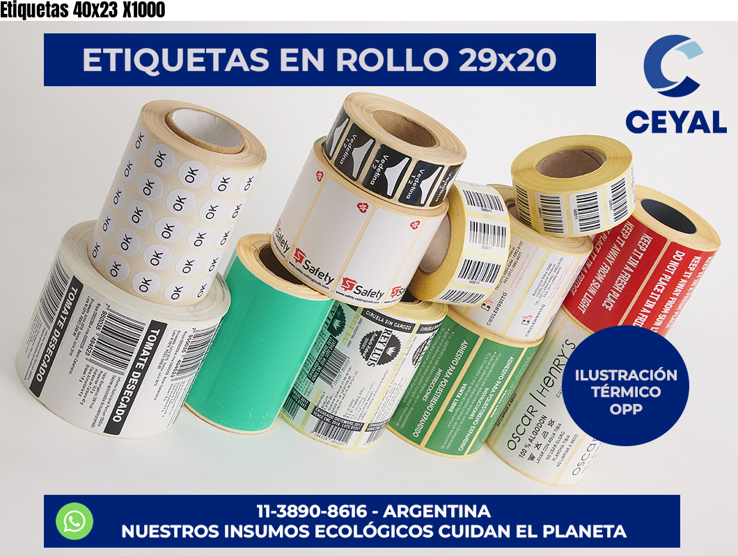 Etiquetas 40×23 X1000