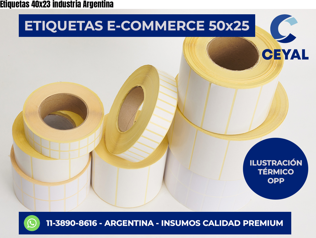 Etiquetas 40×23 industria Argentina