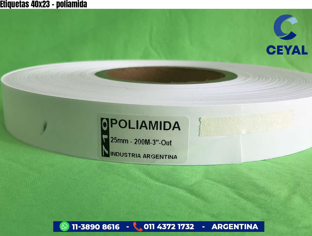 Etiquetas 40x23 - poliamida