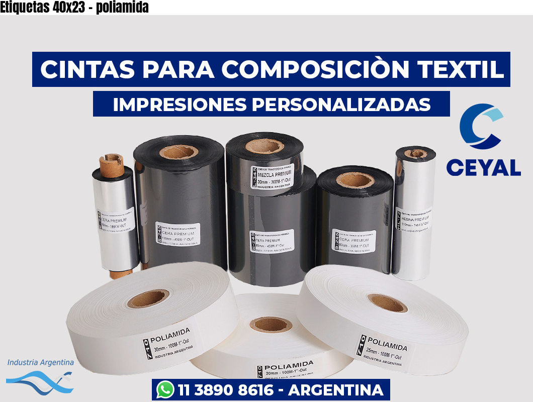 Etiquetas 40×23 – poliamida