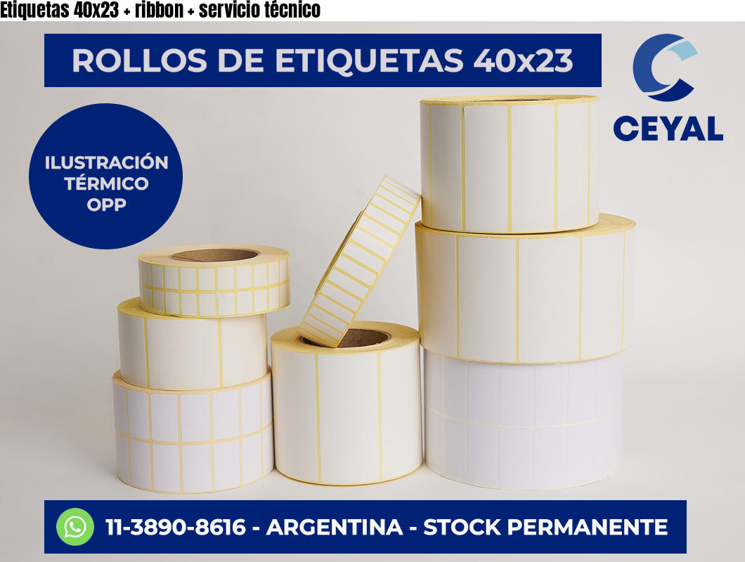 Etiquetas 40×23   ribbon   servicio técnico