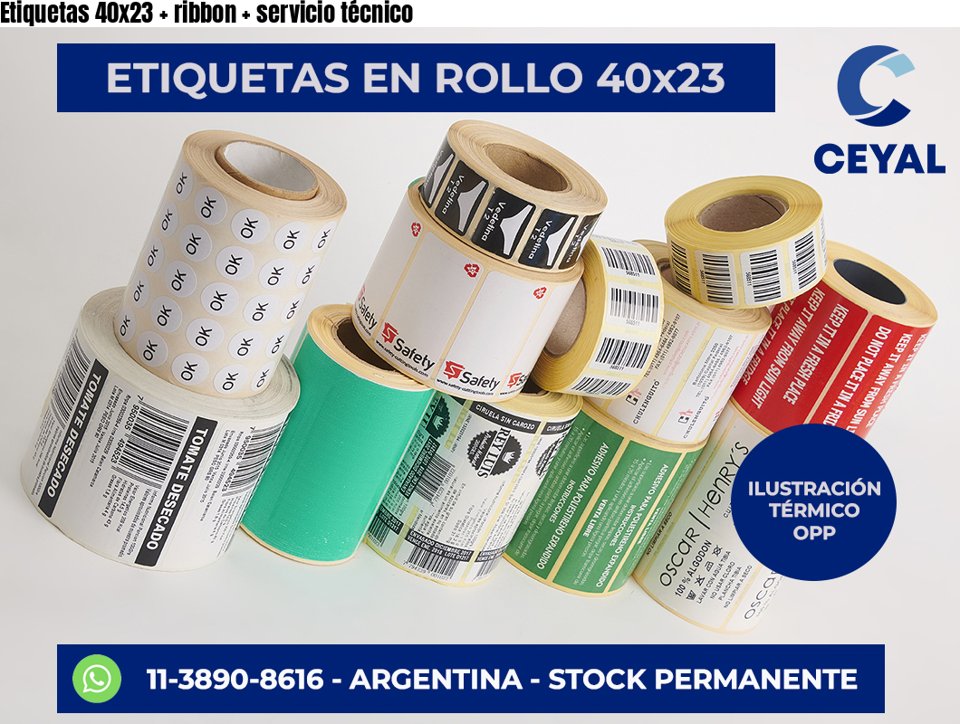 Etiquetas 40×23   ribbon   servicio técnico