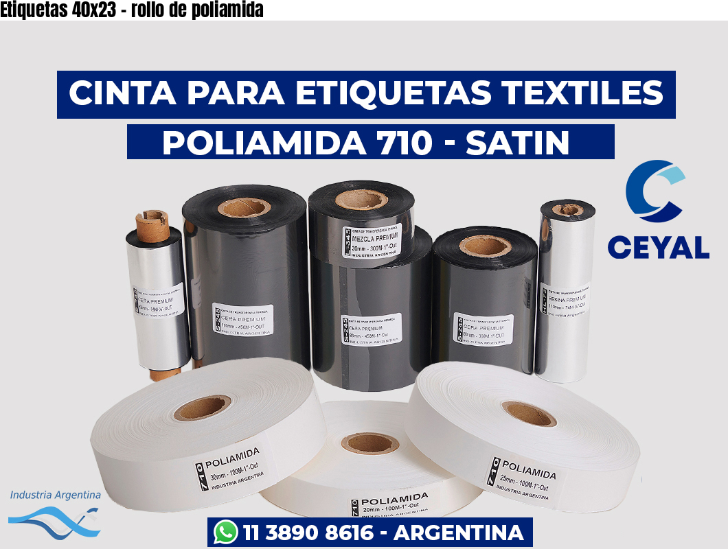 Etiquetas 40×23 – rollo de poliamida