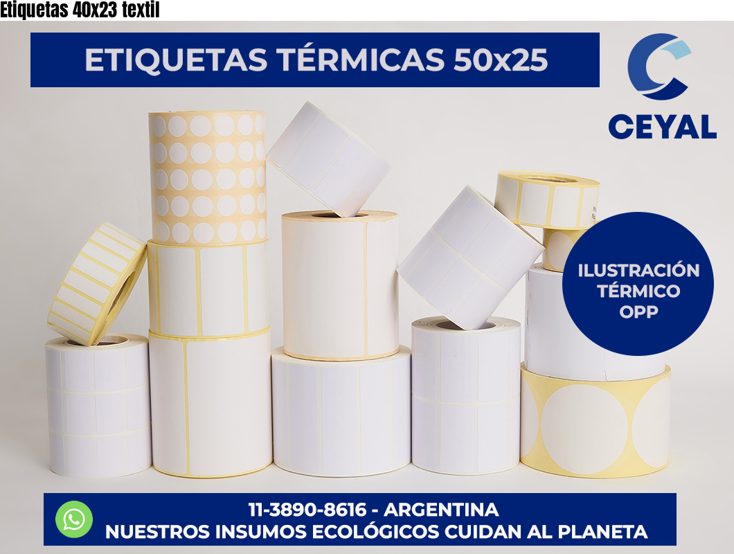 Etiquetas 40x23 textil