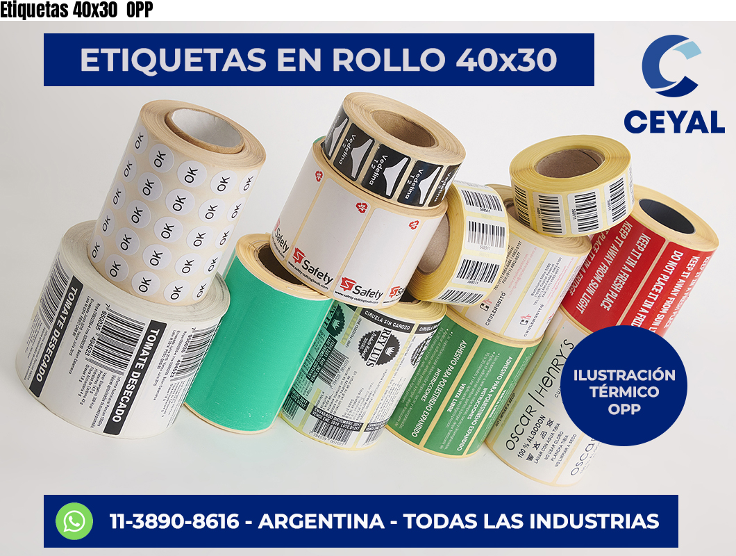 Etiquetas 40×30  OPP