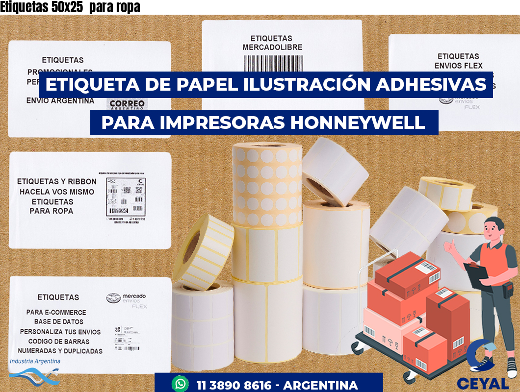 Etiquetas 50x25 para ropa