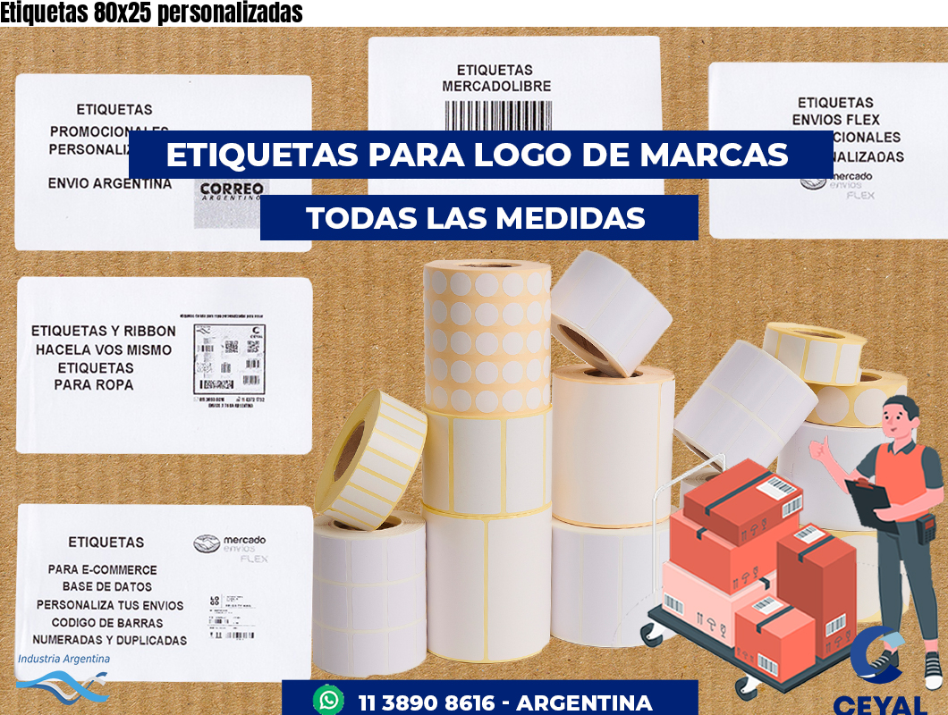 Etiquetas 80x25 personalizadas
