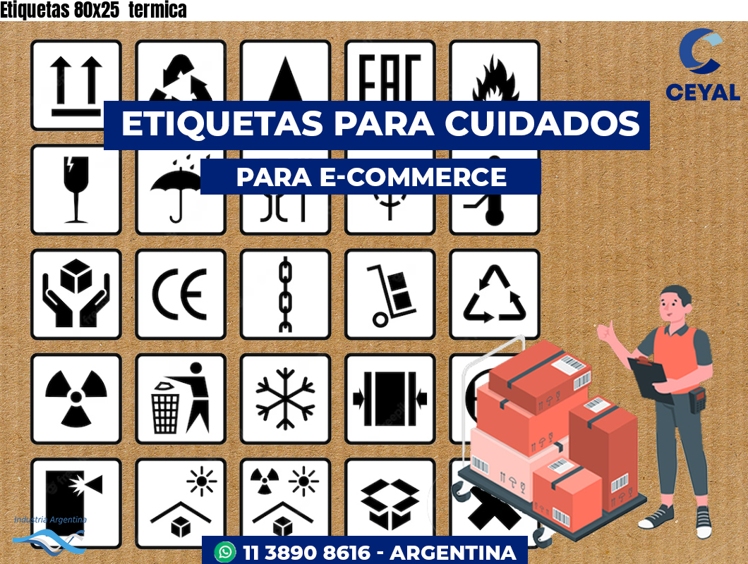 Etiquetas 80x25 termica