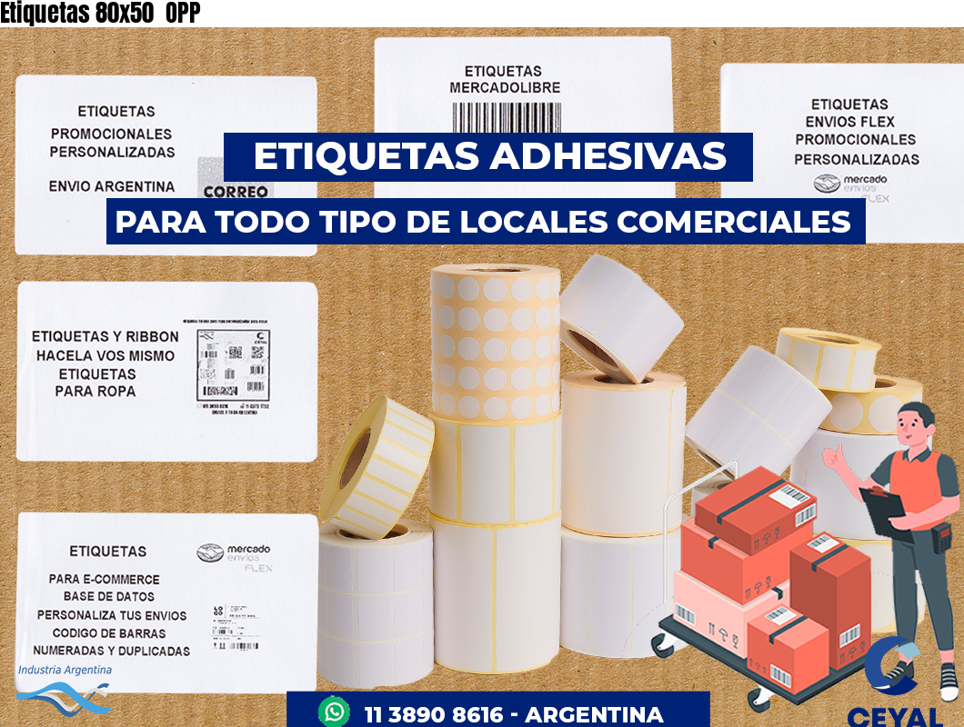 Etiquetas 80x50 OPP