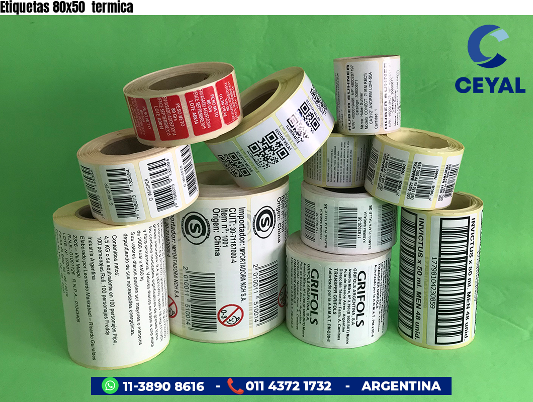 Etiquetas 80x50 termica