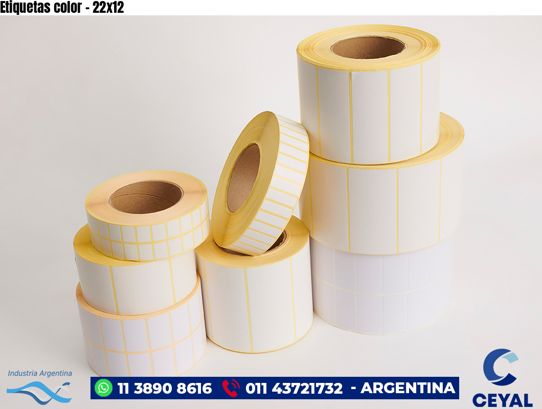 Etiquetas color - 22x12