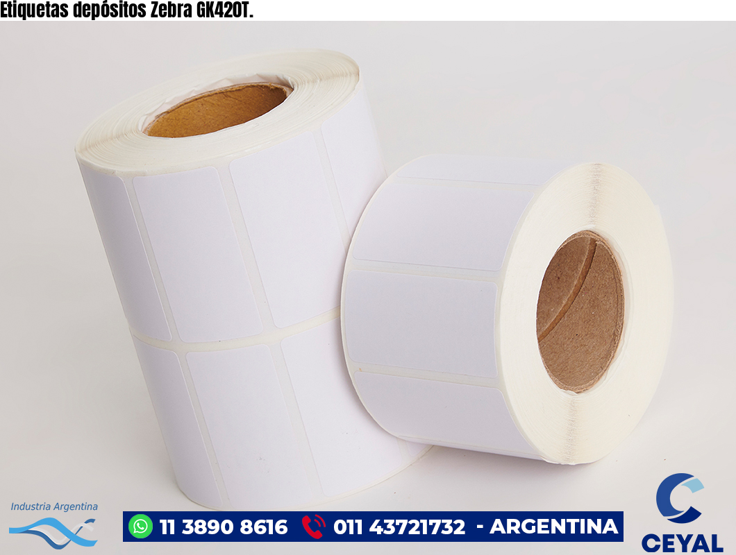 Etiquetas depósitos Zebra GK420T.