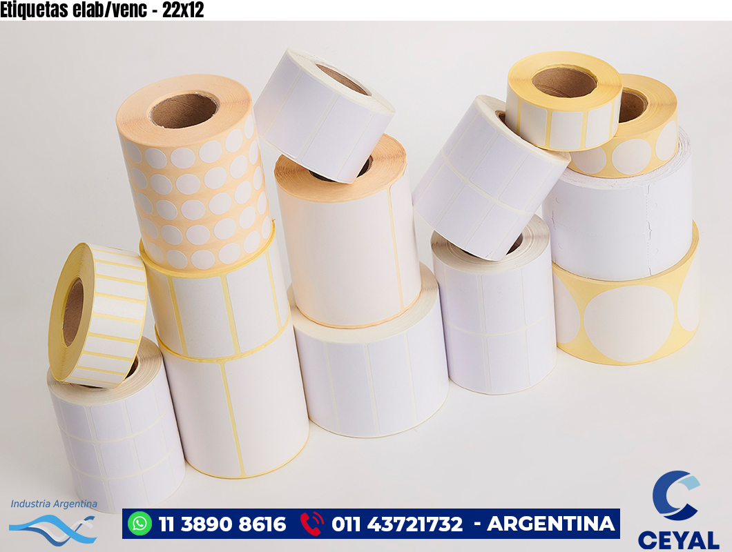 Etiquetas elab/venc - 22x12