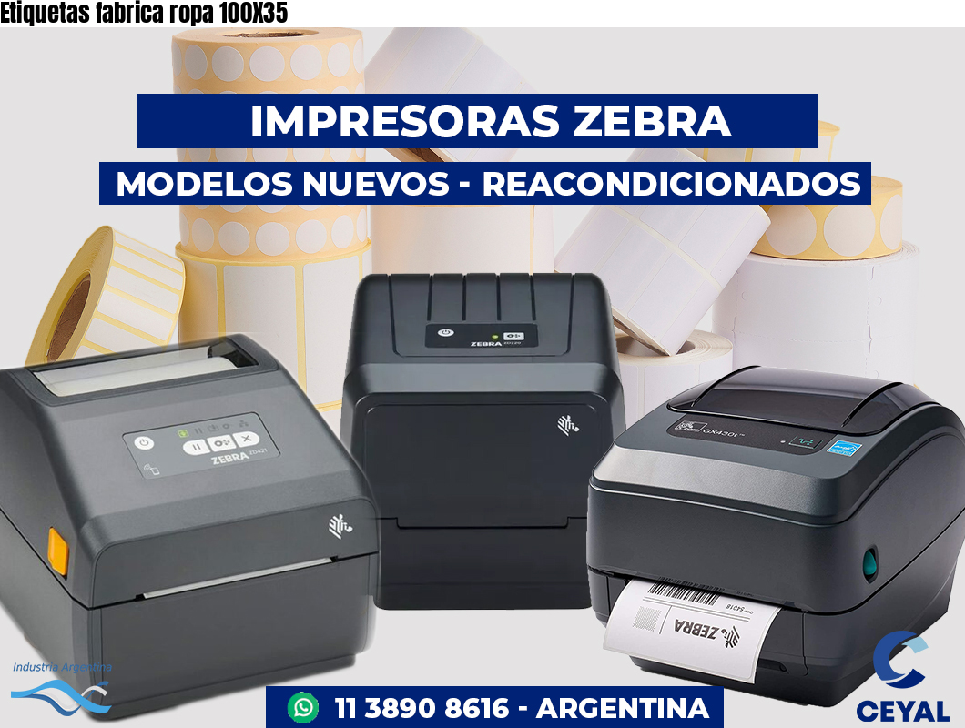 Etiquetas fabrica ropa 100X35