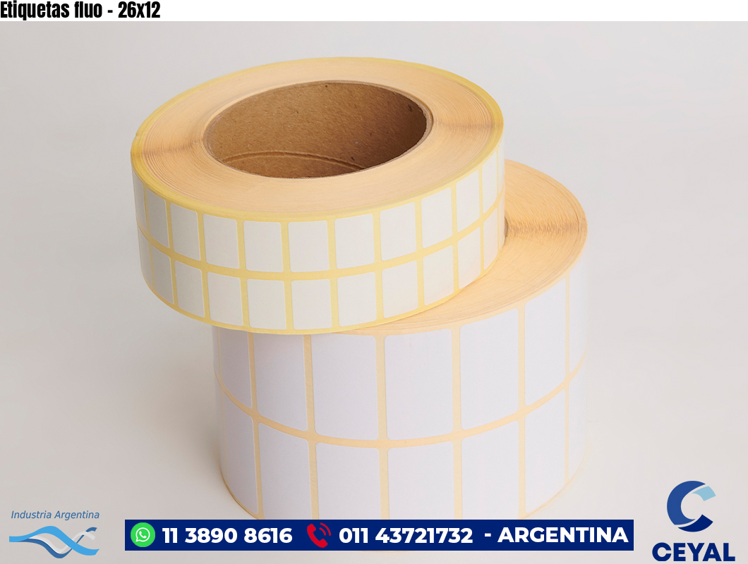 Etiquetas fluo - 26x12