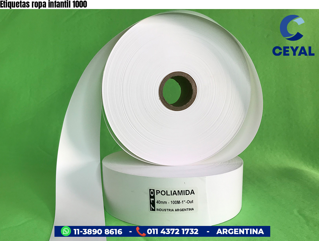 Etiquetas ropa infantil 1000