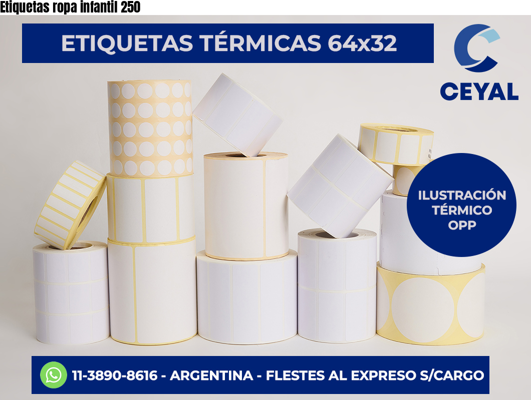 Etiquetas ropa infantil 250