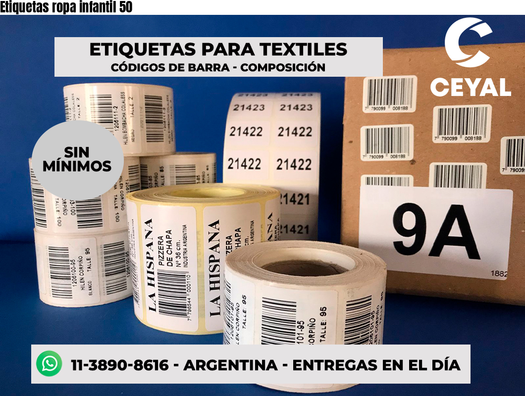 Etiquetas ropa infantil 50