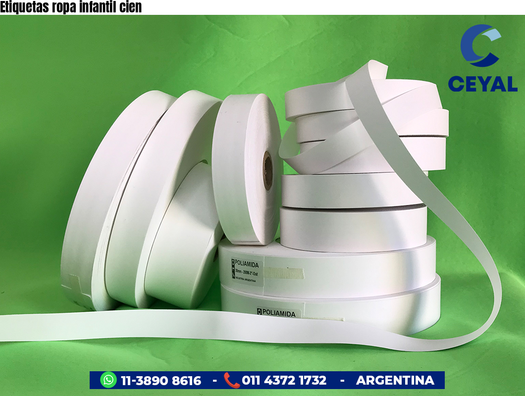 Etiquetas ropa infantil cien