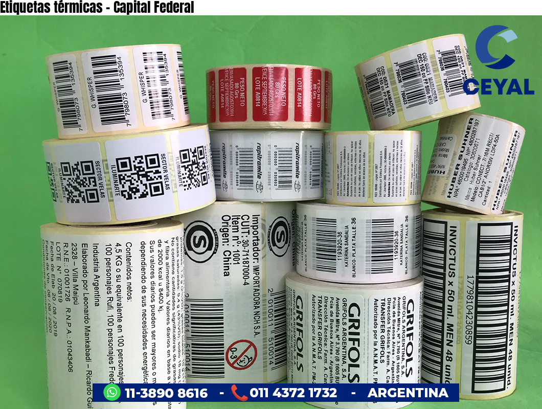 Etiquetas térmicas - Capital Federal