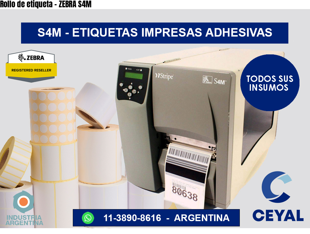 Rollo de etiqueta – ZEBRA S4M