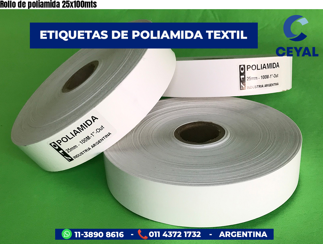 Rollo de poliamida 25x100mts