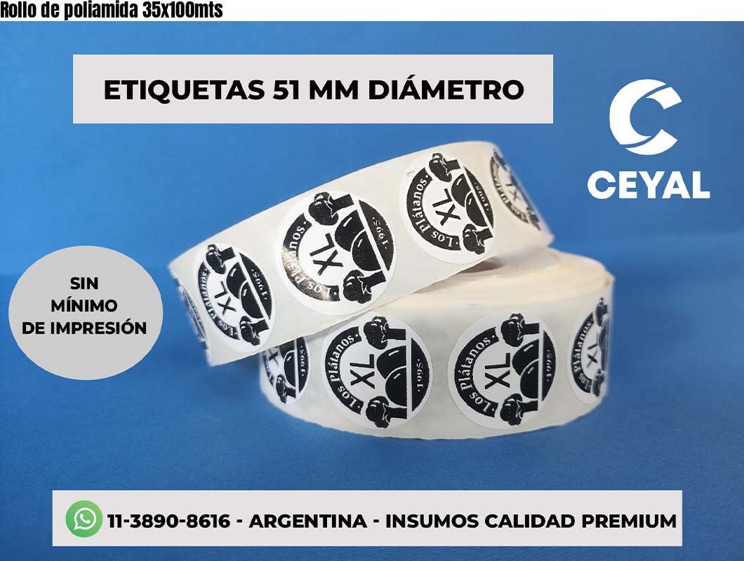 Rollo de poliamida 35x100mts