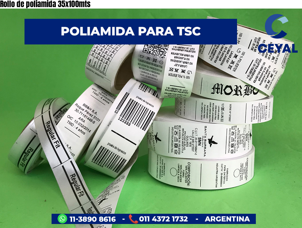 Rollo de poliamida 35x100mts