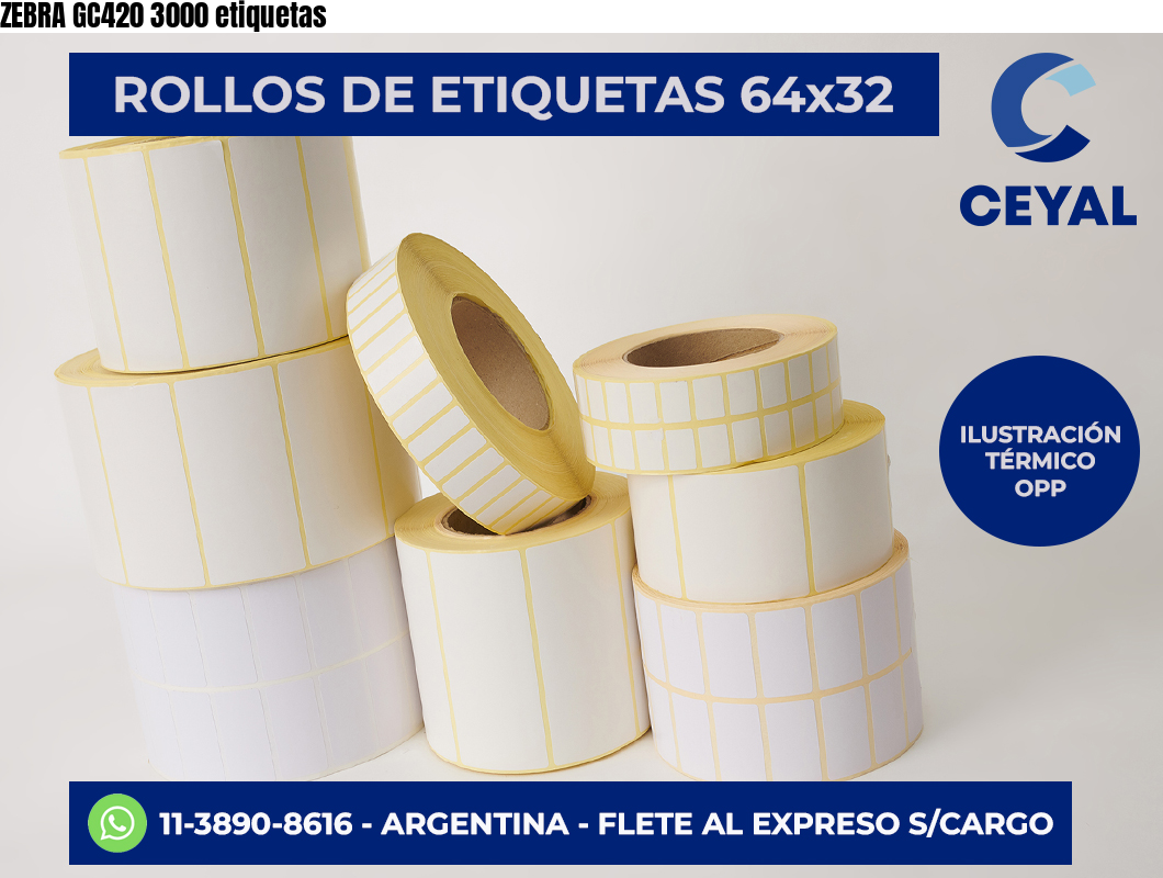 ZEBRA GC420 3000 etiquetas