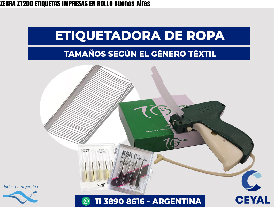 ZEBRA ZT200 ETIQUETAS IMPRESAS EN ROLLO Buenos Aires