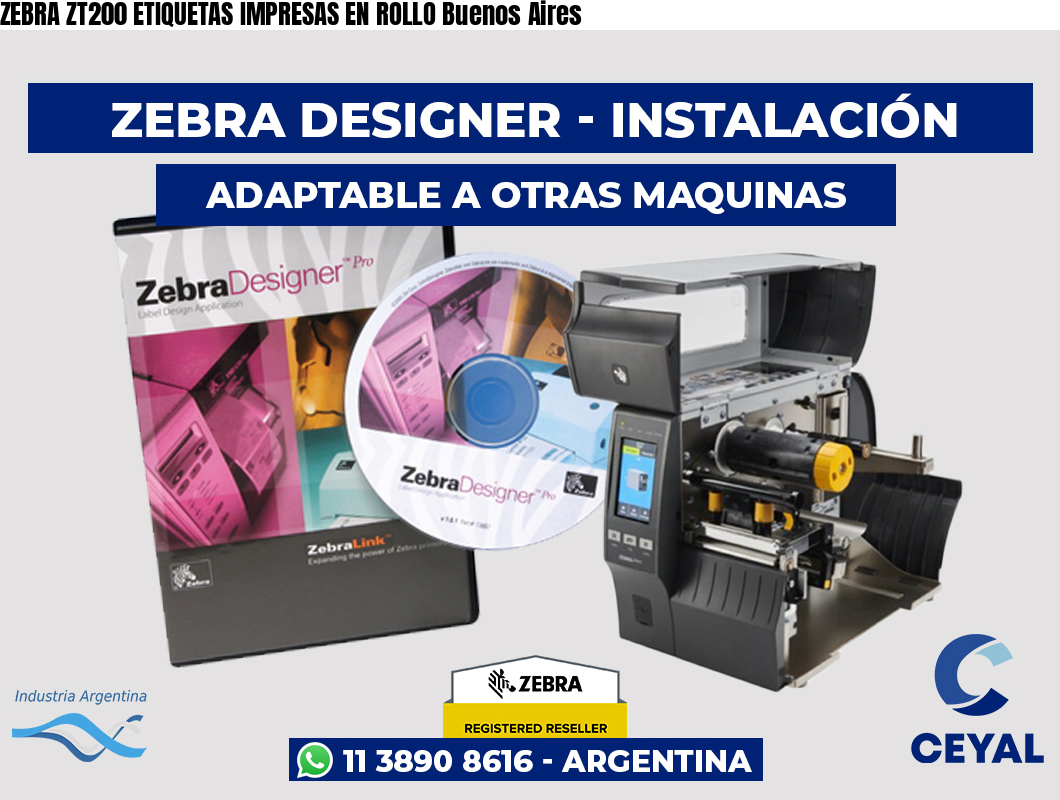 ZEBRA ZT200 ETIQUETAS IMPRESAS EN ROLLO Buenos Aires