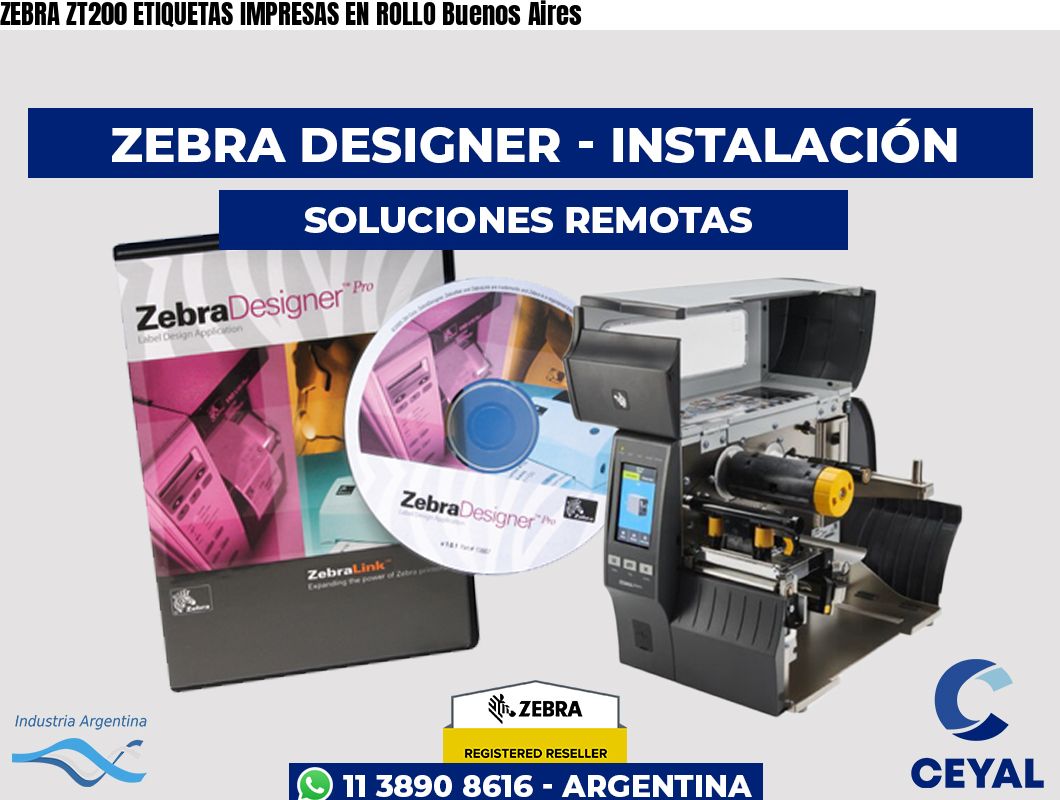ZEBRA ZT200 ETIQUETAS IMPRESAS EN ROLLO Buenos Aires