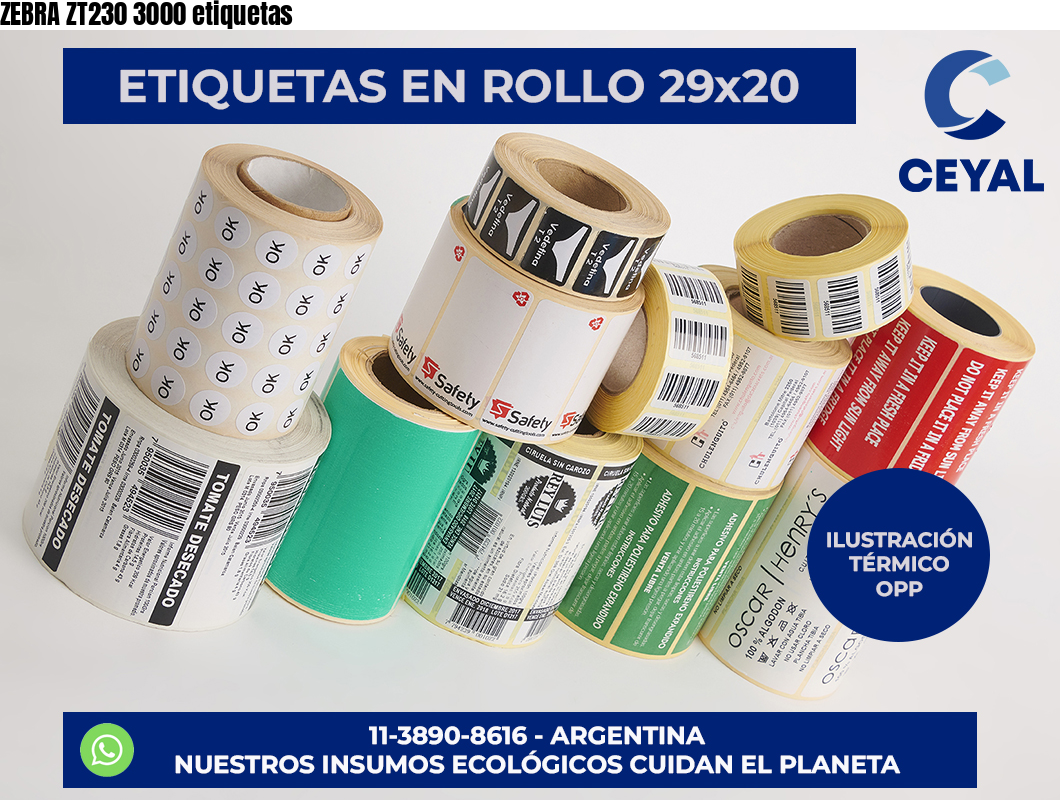 ZEBRA ZT230 3000 etiquetas