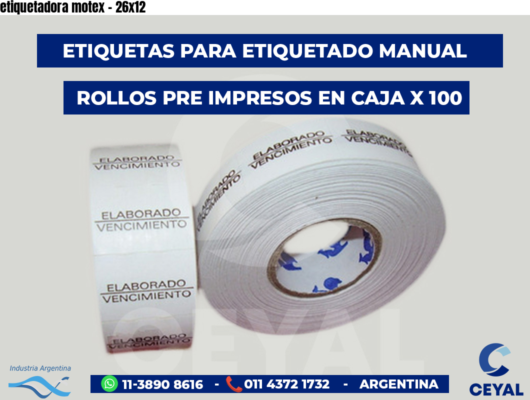 etiquetadora motex - 26x12