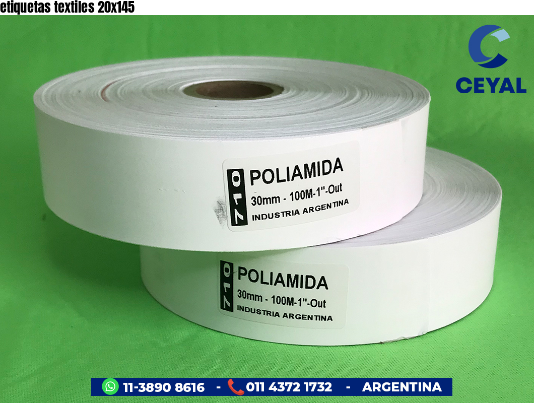 etiquetas textiles 20x145