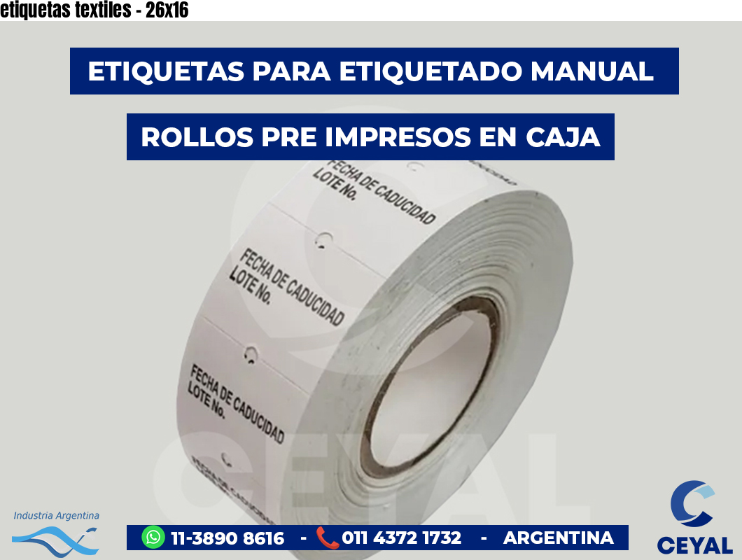 etiquetas textiles - 26x16