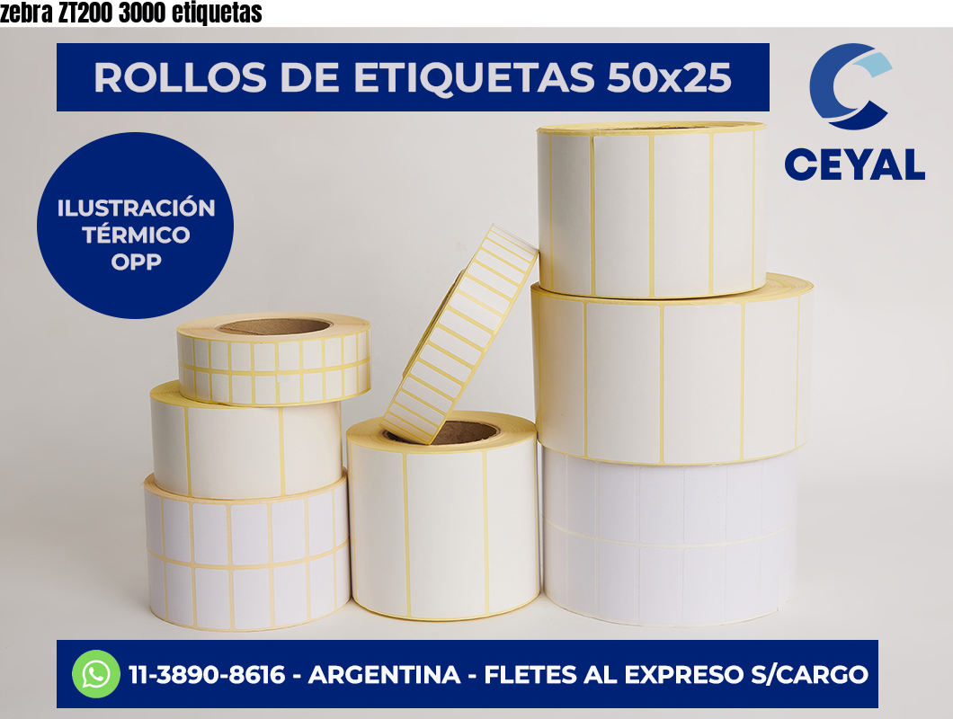 zebra ZT200 3000 etiquetas