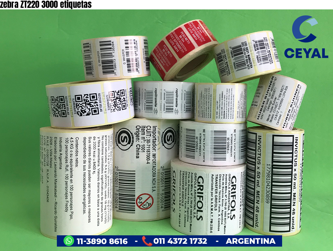 zebra ZT220 3000 etiquetas