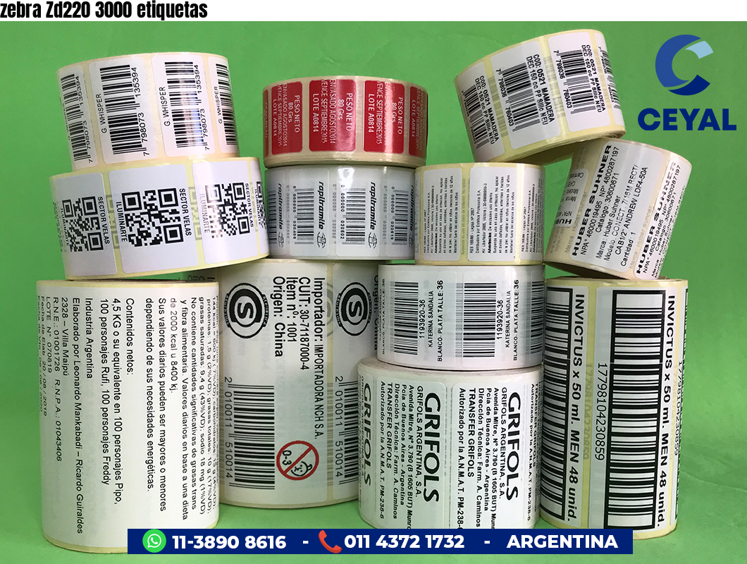 zebra Zd220 3000 etiquetas