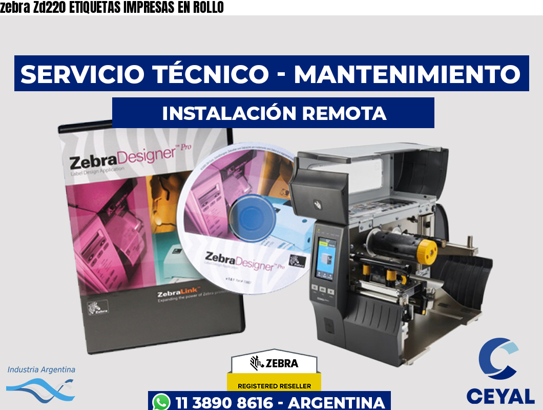 zebra Zd220 ETIQUETAS IMPRESAS EN ROLLO