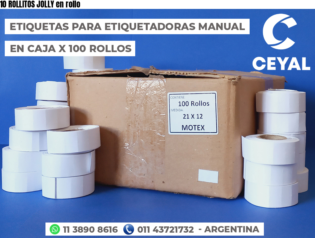 10 ROLLITOS JOLLY en rollo
